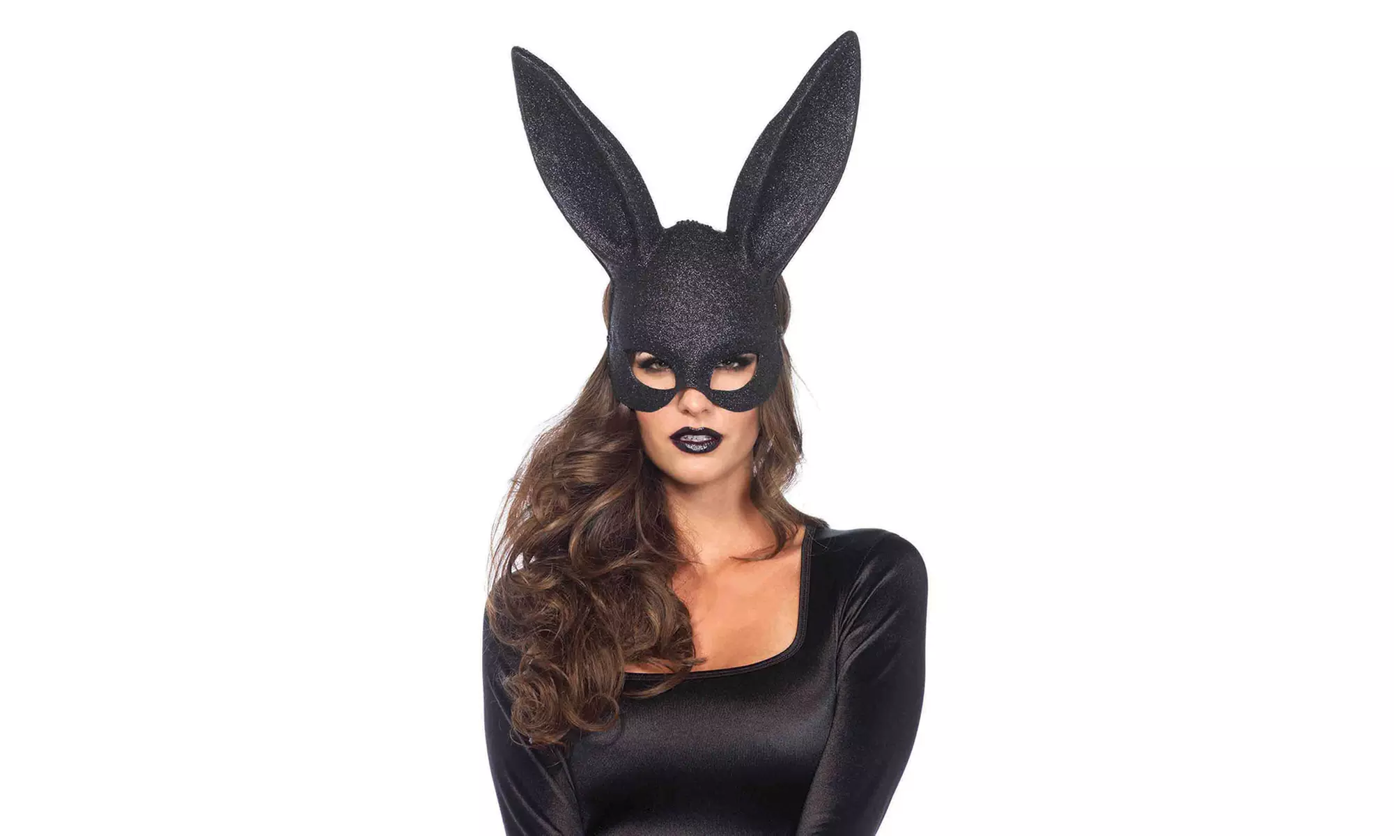 Leg Avenue Bad Bunny Glitter Masquerade Rabbit Mask - Primary Image
