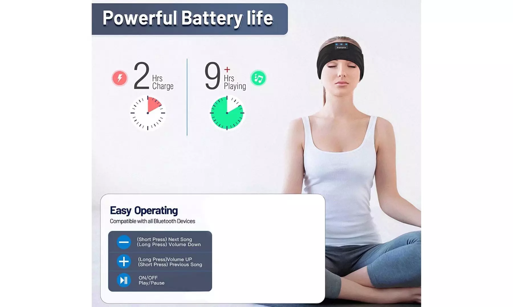 Sleeping Headphones Bluetooth Headband Wireless Sports Headband Sleeping Headset