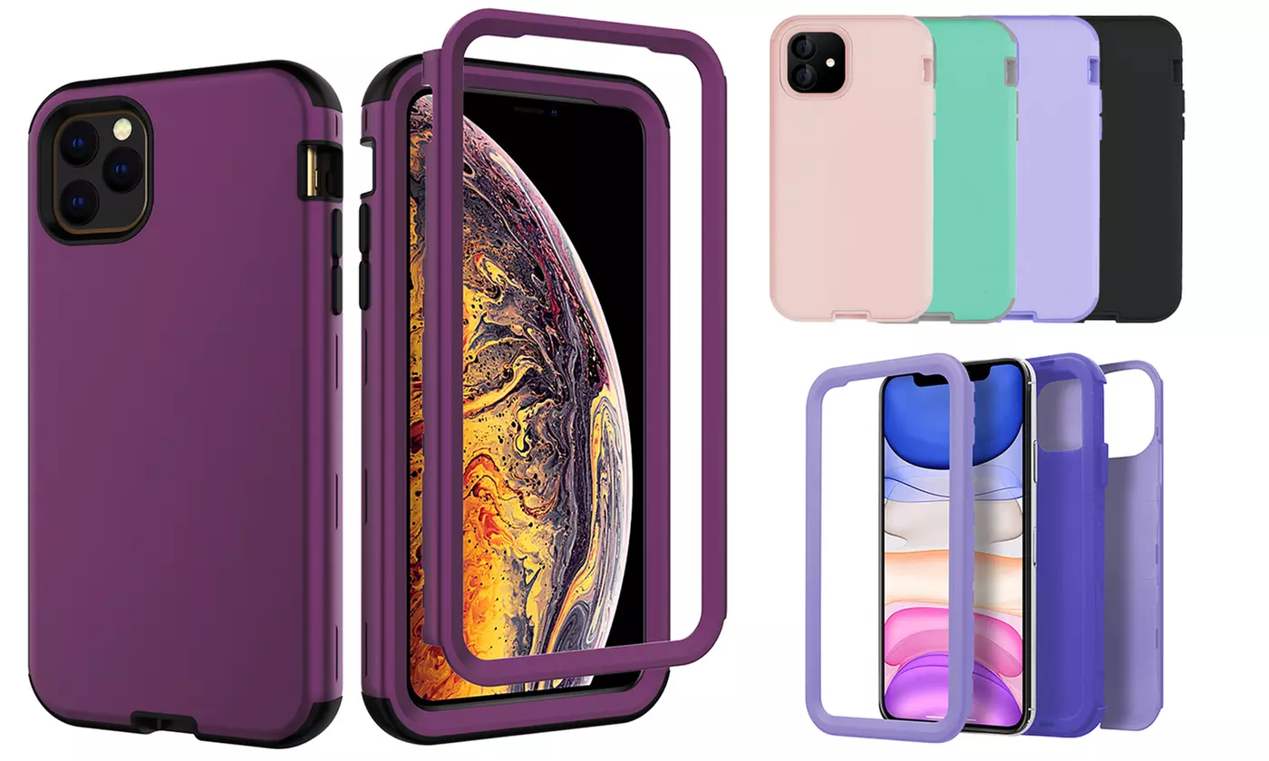 Heavy Duty 3 in 1 Silicone Shockproof Case For Apple iPhone 11,11 Pro,11 Pro Max - Primary Image