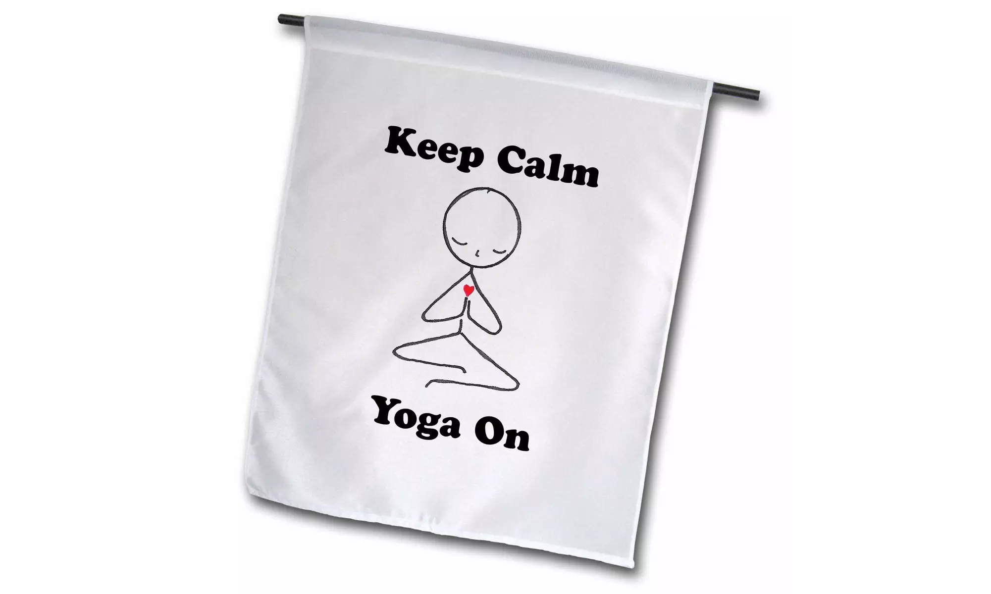  Garden Flag Keep calm yoga on, Asana - 12 by 18-inches  - Primary Image