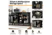 Costway Sideboard Buffet Cabinet with 2 Drawers 2 Doors 3 Open Compartments - Second Medium