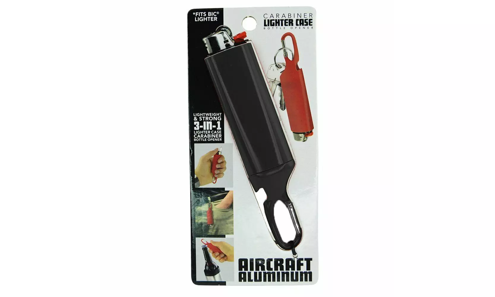 Lighter Case/Carabiner Bottle Opener 3 in 1For Bic Lighter - Primary Image
