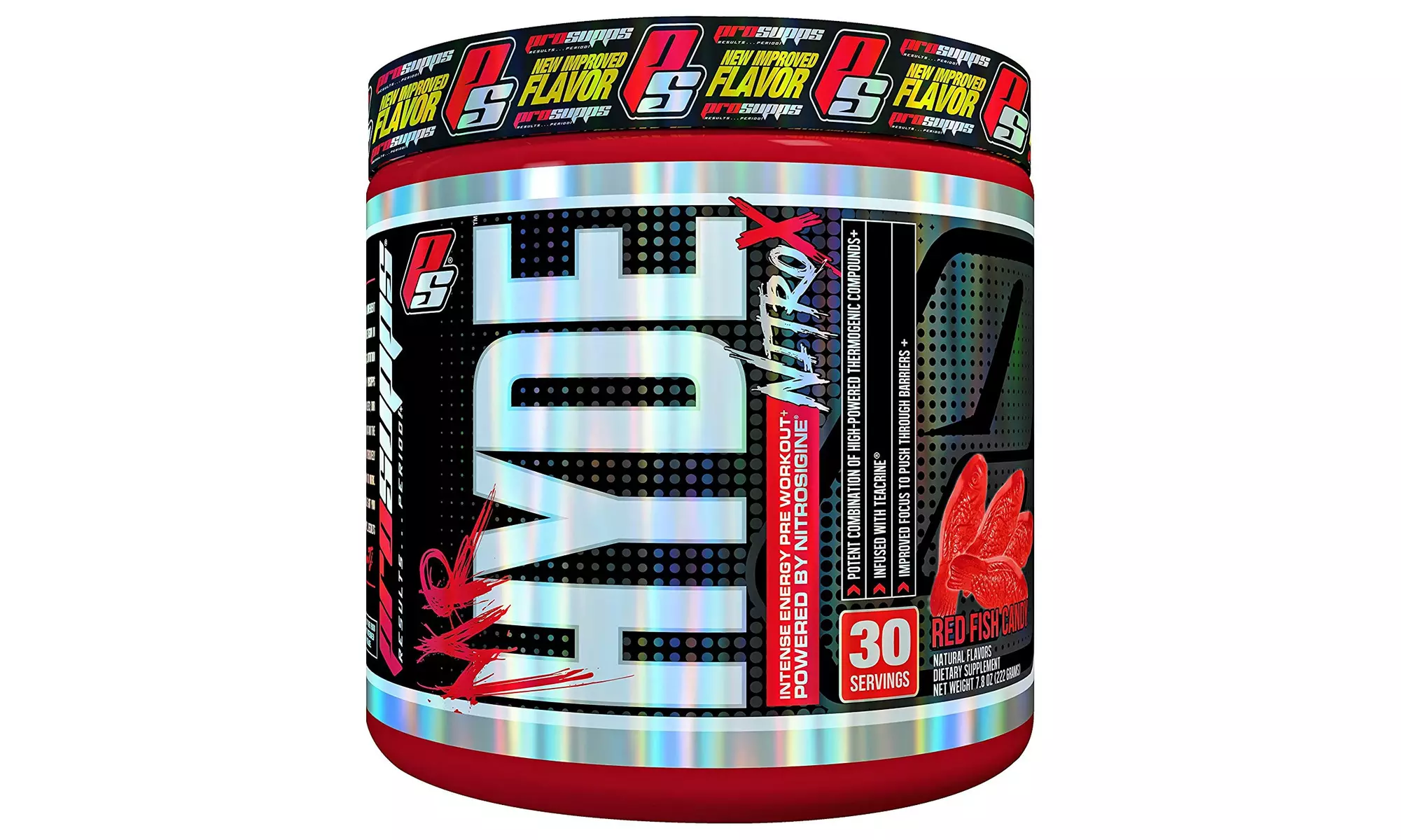ProSupps Mr. Hyde NitroX Pre-Workout Powder Energy Drink, Red Fish Candy, 7.8oz - Second Medium