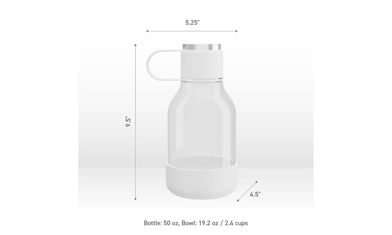 Asobu Tritan Water Bottle with Dog Bowl Attached- 50 Ounces