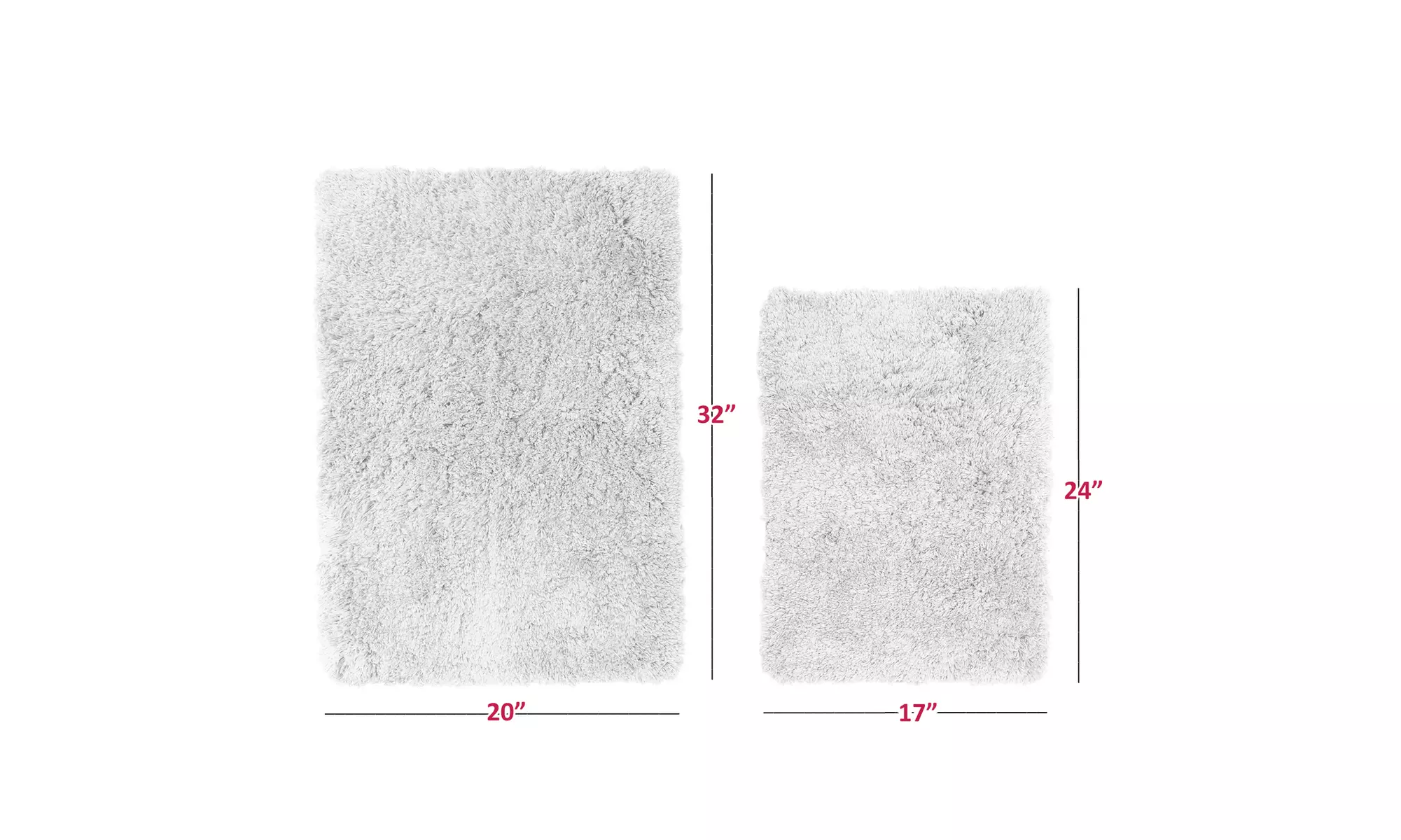 Clara Clark Non-slip Shaggy Bath Rug Set