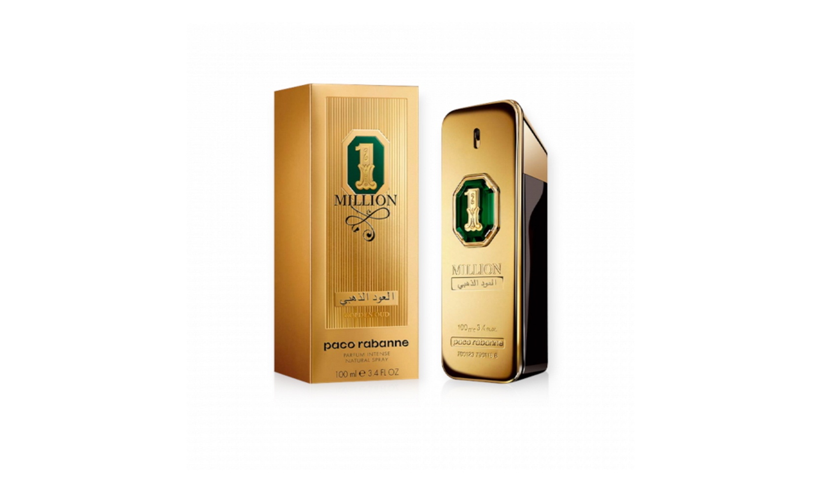Paco Rabanne 1 Million Golden Oud Parfum Intense 3.4 oz / 100 ml Spray For Men