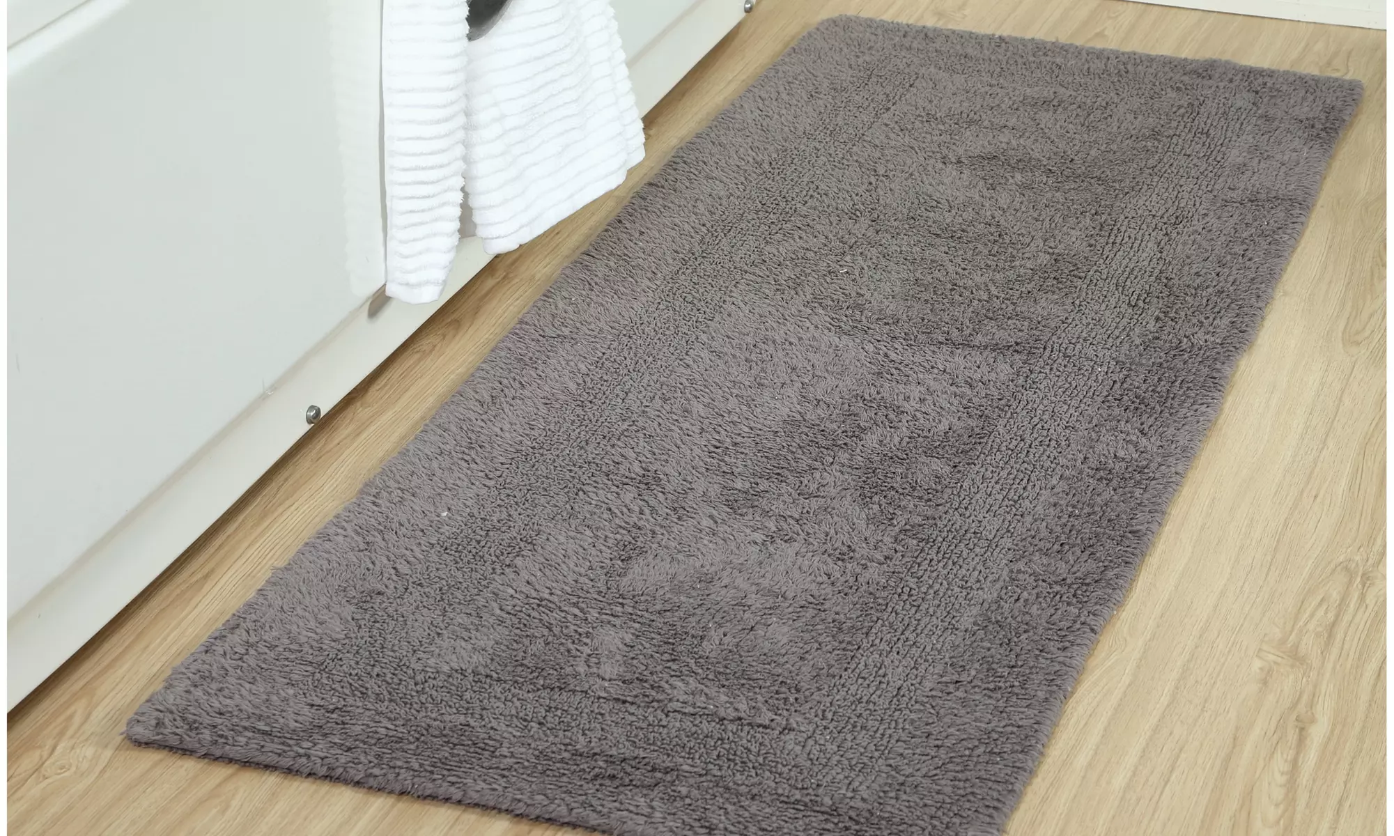 Oversized Cotton Luxury Soft Reversible Bath Rug (22 x 66 Inches) - Primary Image
