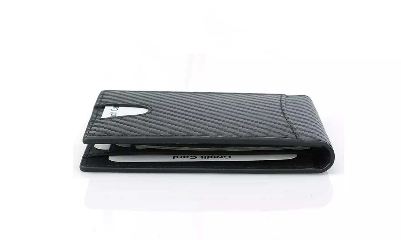 Men's RFID Blocking Credit Card Holder with Money Clip Wallet 