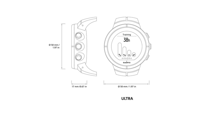 suunto spartan dimensions