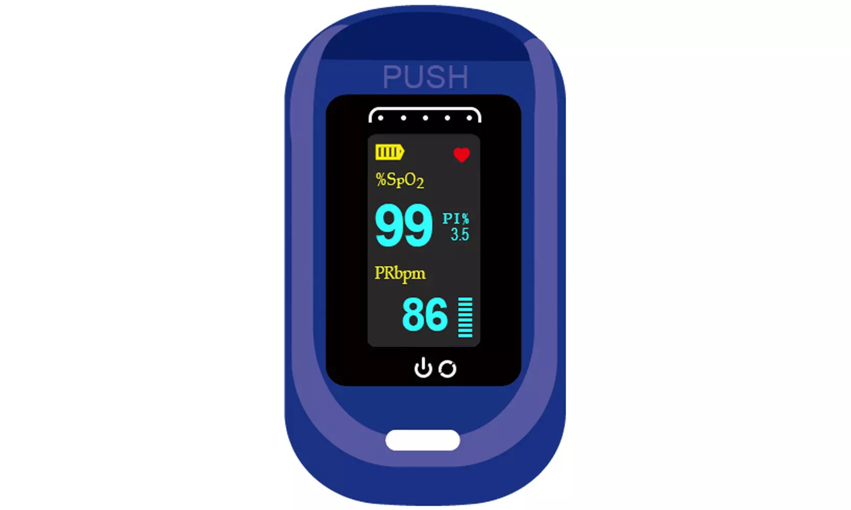 Pulse Oximeter Fingertip Blood Oxygen Saturation Monitor for Pulse Rate and SpO2 - Primary Image