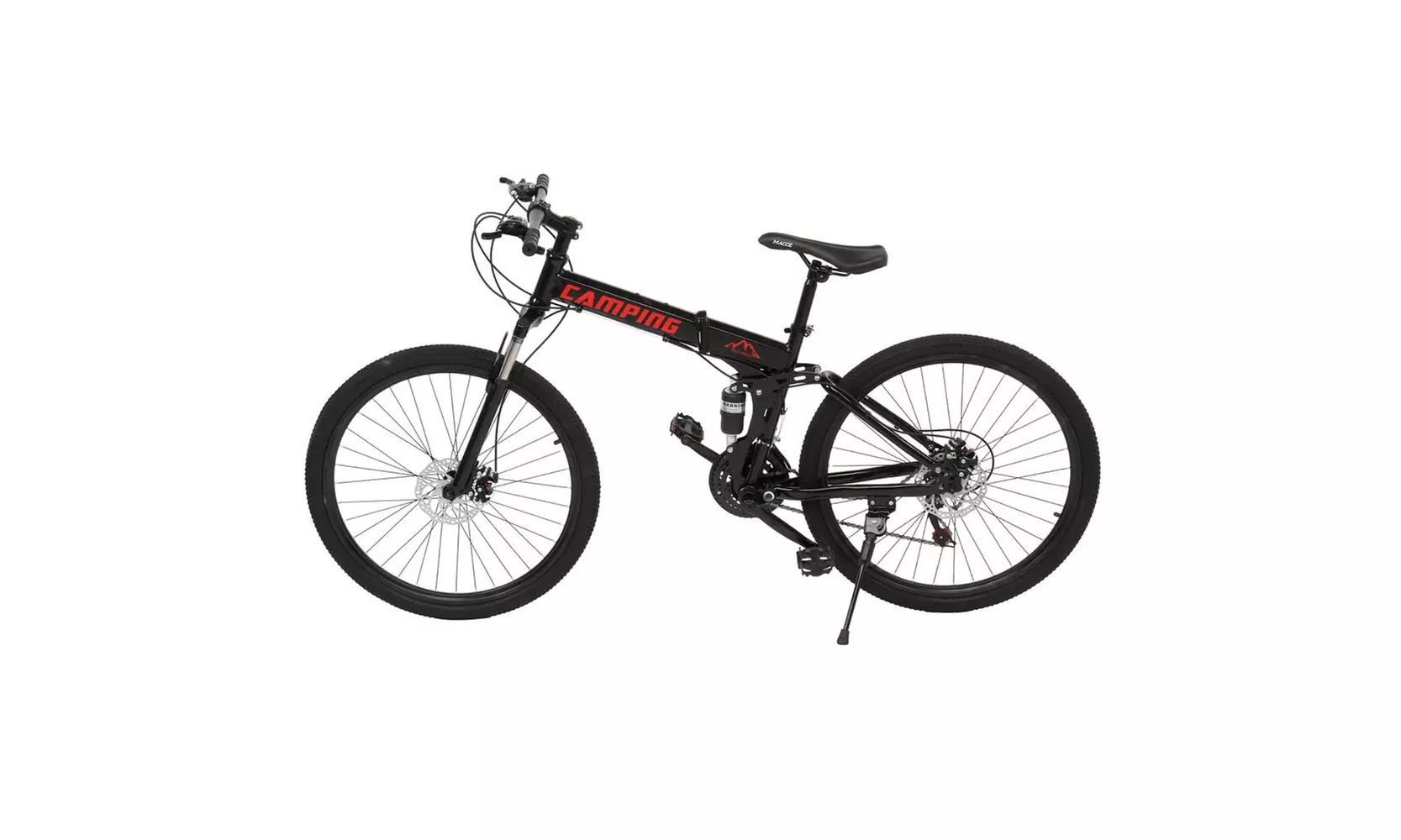 Mountain Bike,Adult Folding 21 Speed Steel Bicycle, with Riding Bag - Primary Image