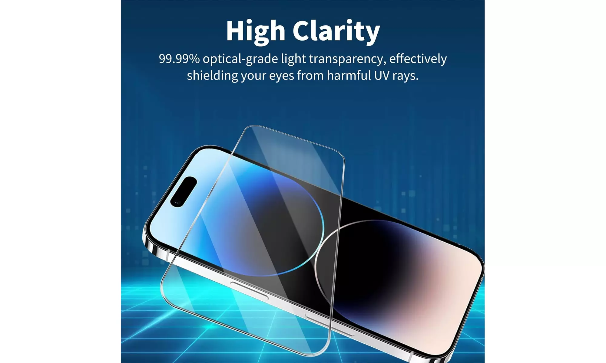 (2 Pack) Tempered Glass Screen Protectors For Apple iPhone 15 Pro Max / 15 Plus
