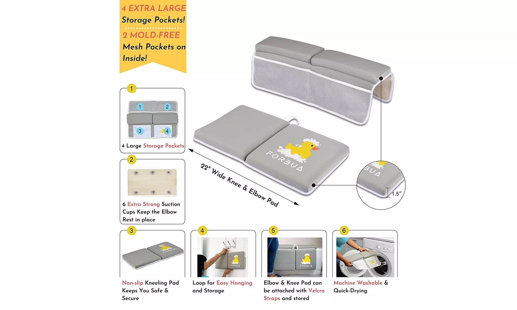 Baby Bath Kneeler and Elbow Rest Set - Second Medium