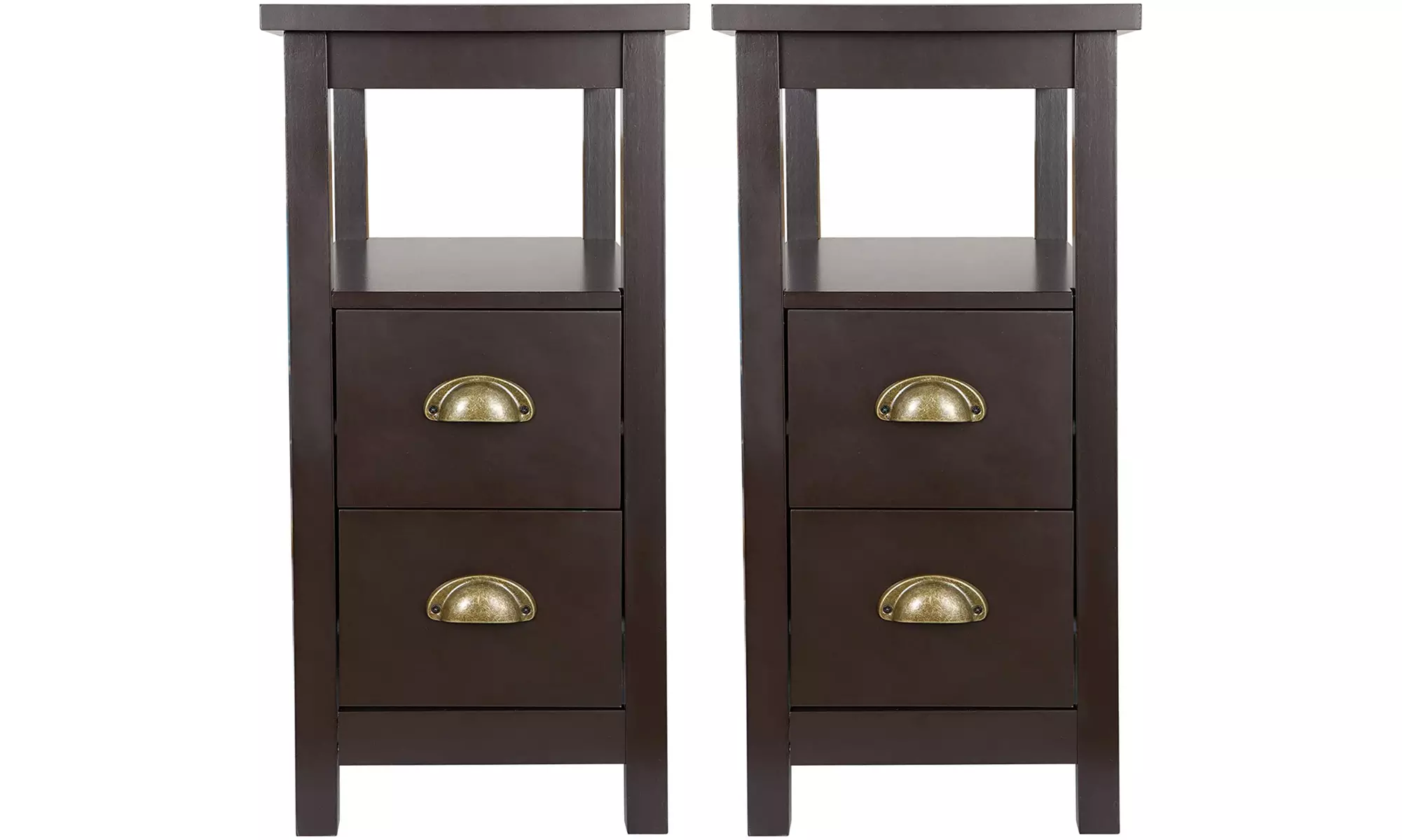 ZENY Side Table Set of 2  End Table with Storage Shelf and Drawers - Primary Image