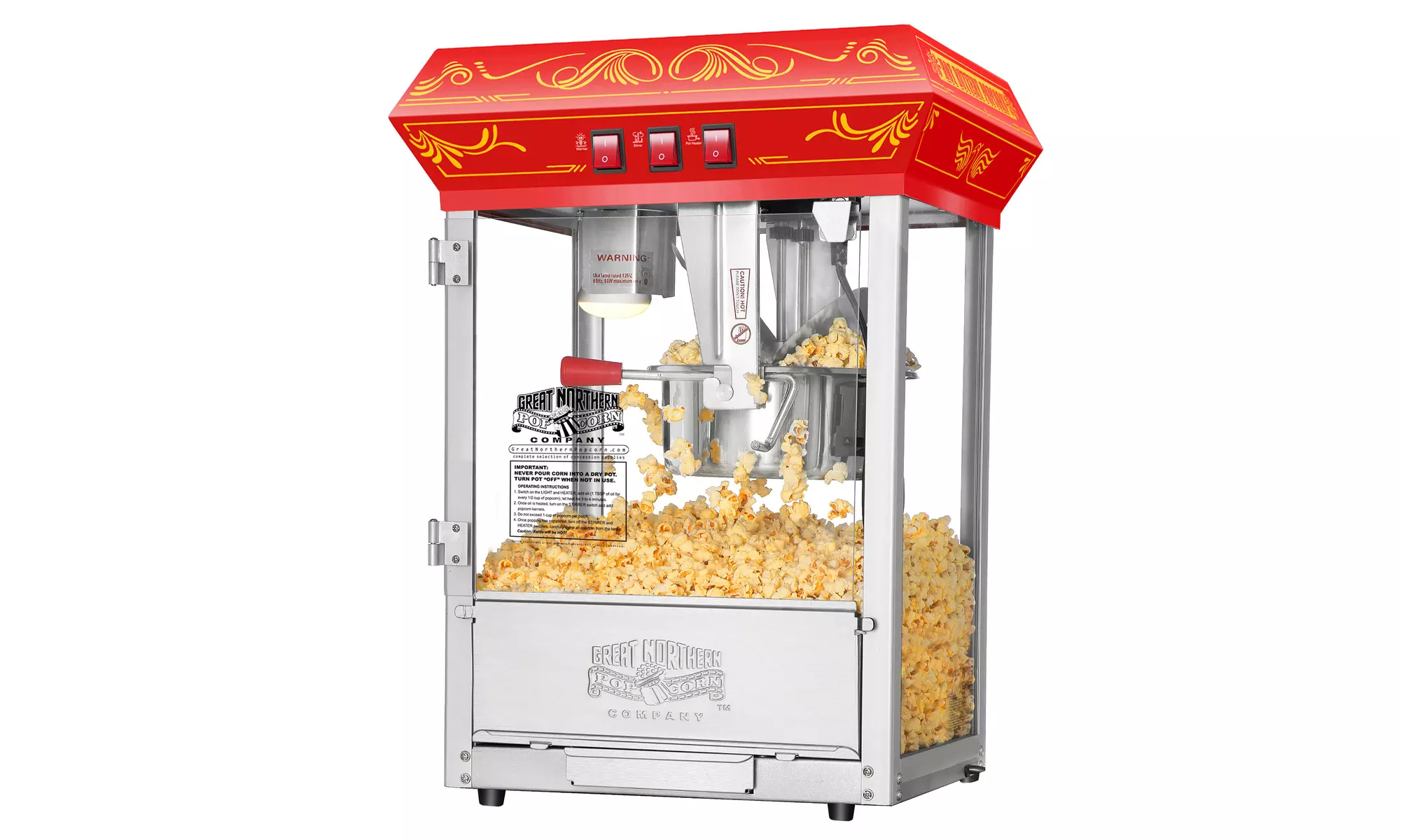 Great Northern Popcorn Red Good Time Popcorn Popper Machine, 8 Ounce - Primary Image