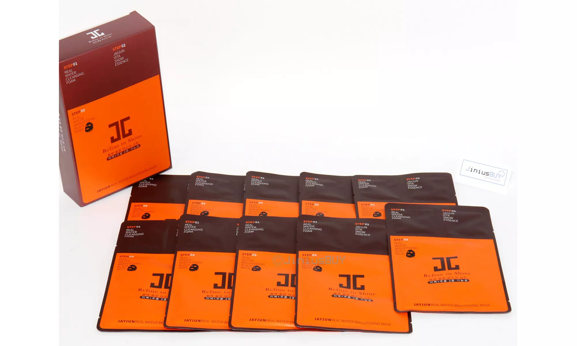 JAYJUN Real Water Brightening Black Mask Sheet 28 ml (10 packs ea) - Second Medium