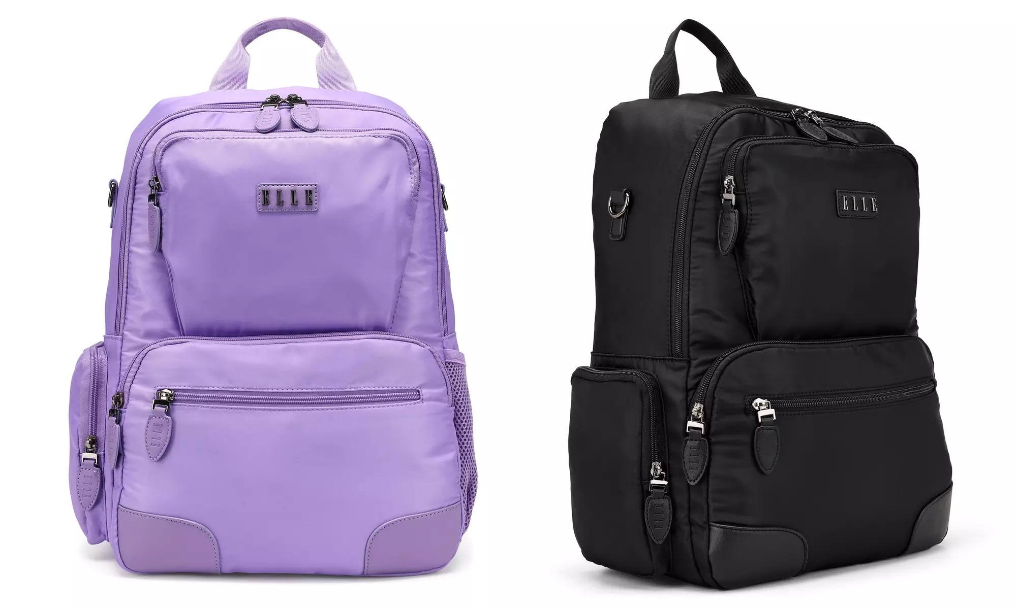 ELLE Voyage 20L Twill and Vegan Leather Backpack