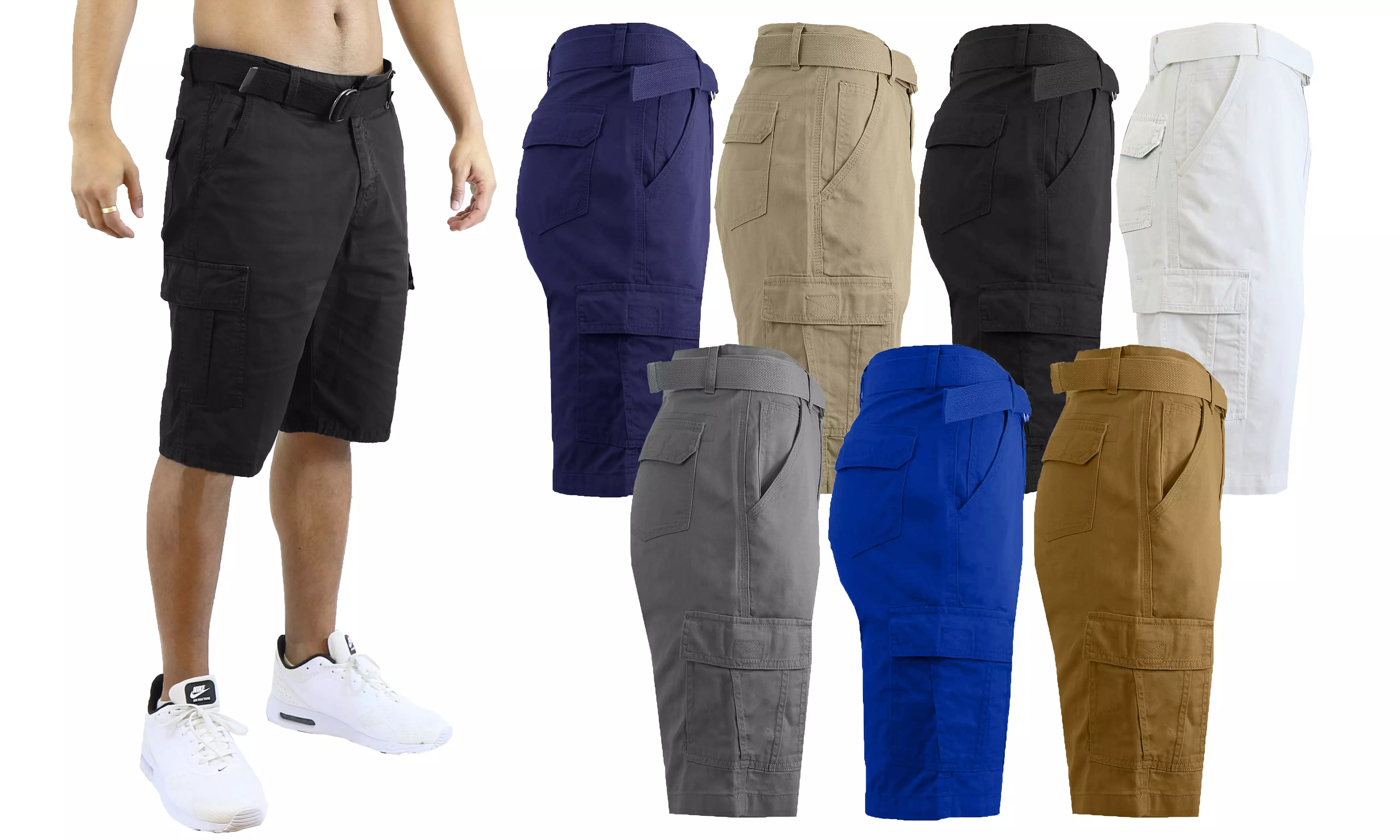 TRUNKS outlet Men's Multi Functional Cargo Shorts, royal cloud, size 30