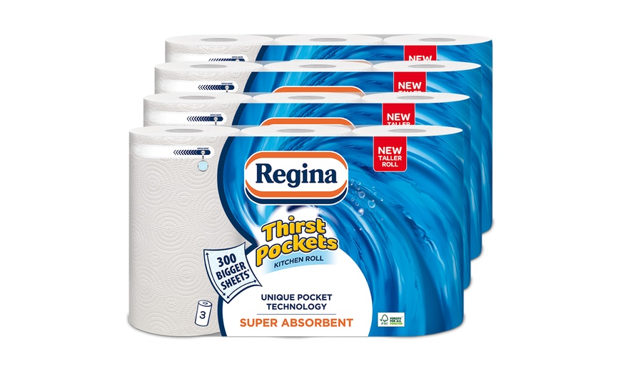 Image 5: Regina Thirst Pockets Kitchen Roll, 18 Rolls