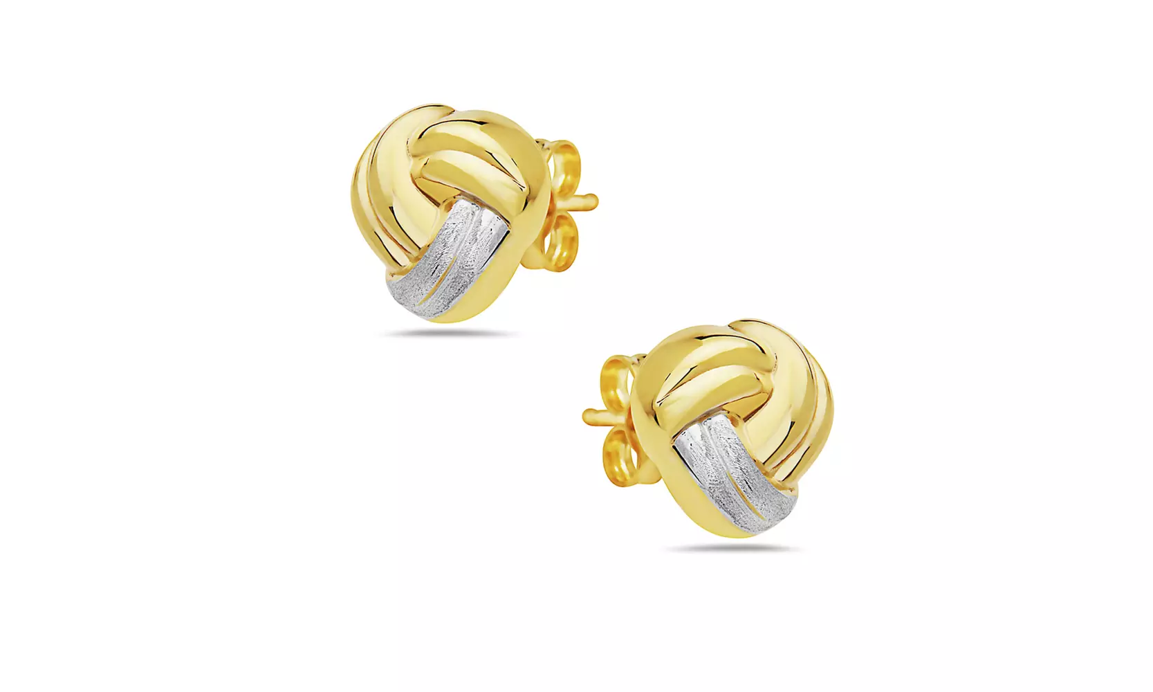 14K Solid gold Love Knot stud earrings