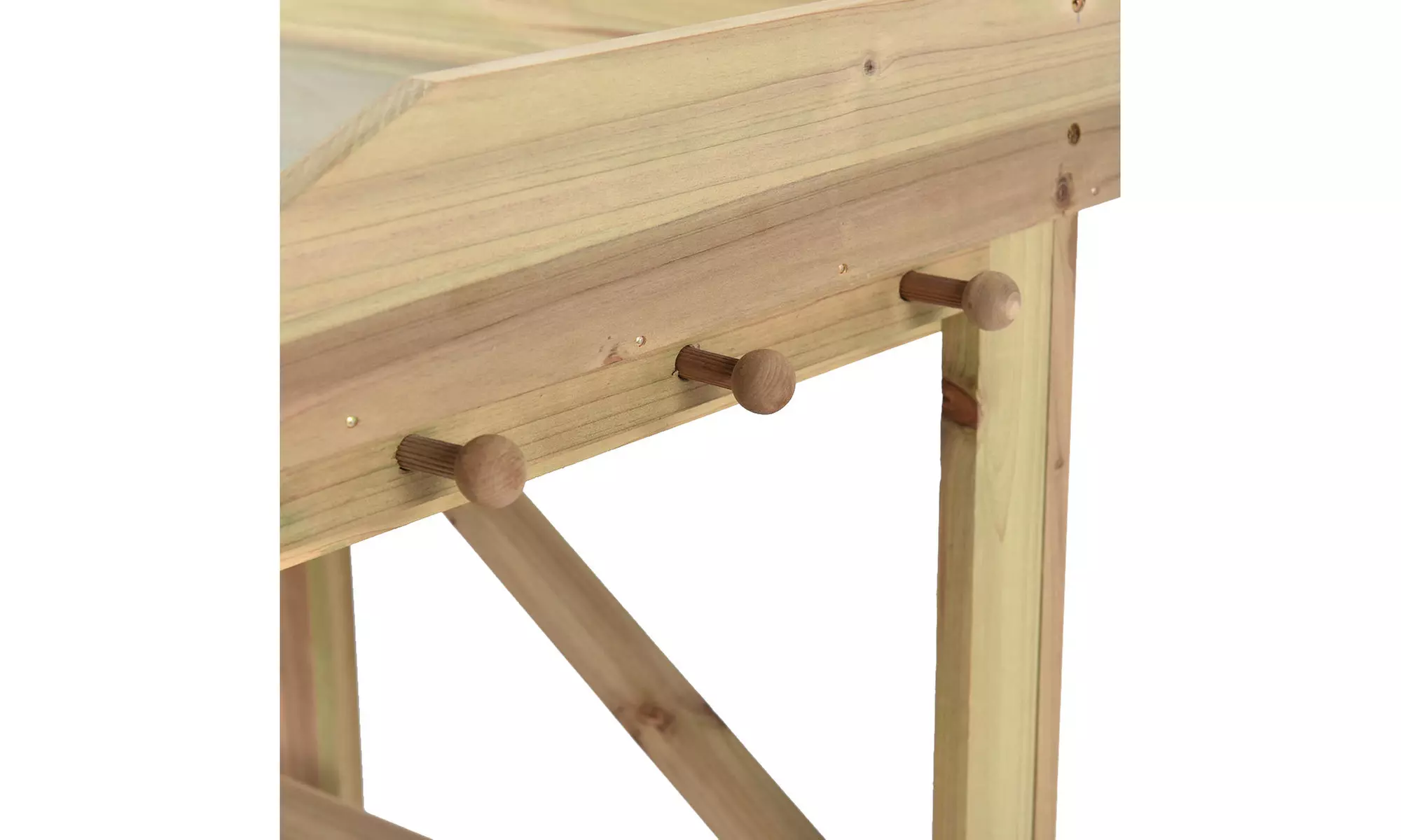 Outdoor Garden Wooden Potting Work Bench Station Planting Workbench W/ 3 Shelf