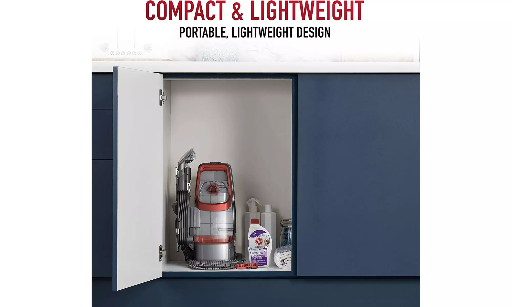 Hoover FH11300 Spotless Portable Carpet & Upholstery Spot Cleaner, (Red)- New