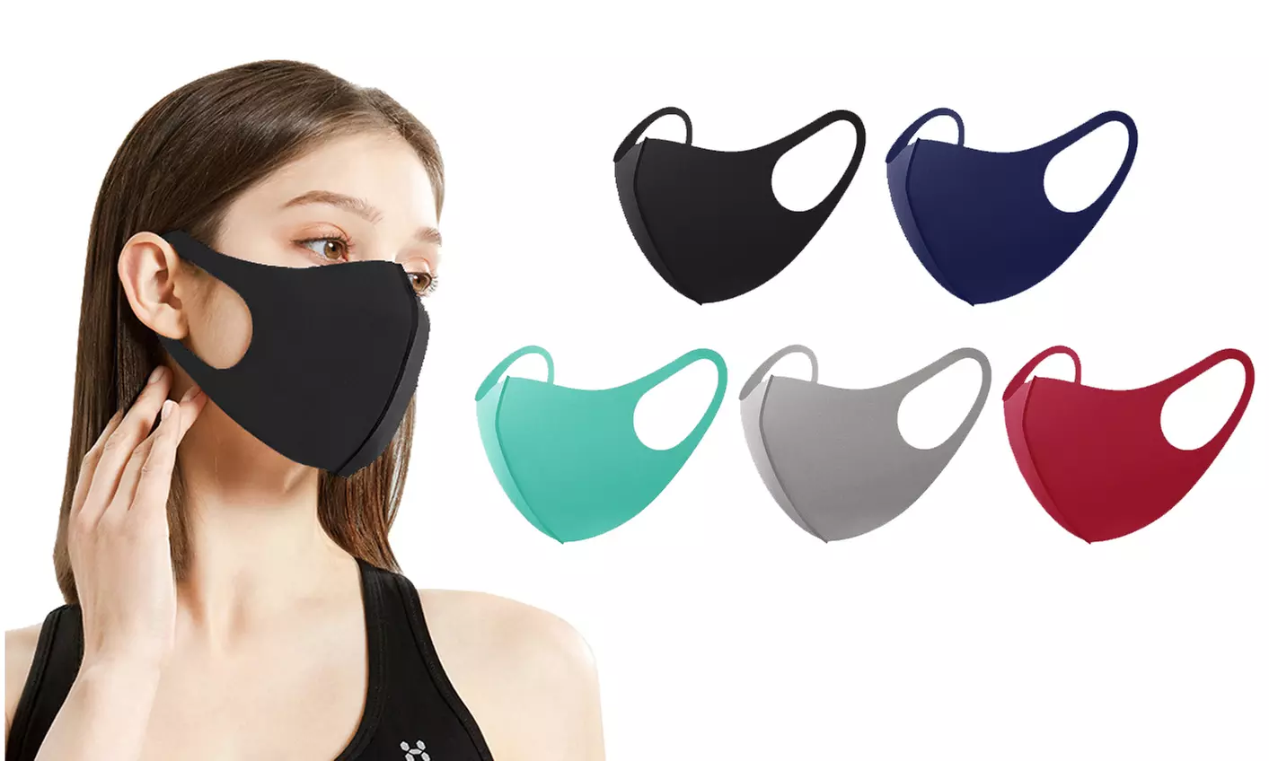 5 or 10-Pack Unisex Non-Medical Reusable Fabric Face Masks - Primary Image