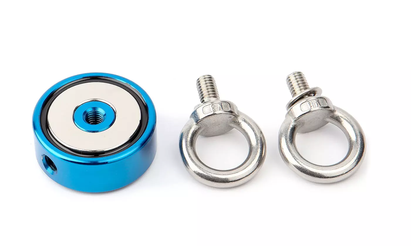 500LBS Pulling Force Round Double Sided Fishing Magnet Super Strong Neodymium 
