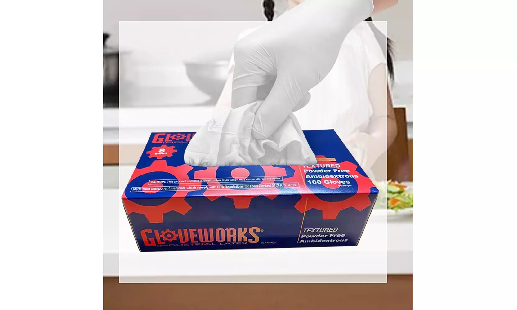 100 Pcs Latex Gloves S M Size Single Use Gloves - Second Medium