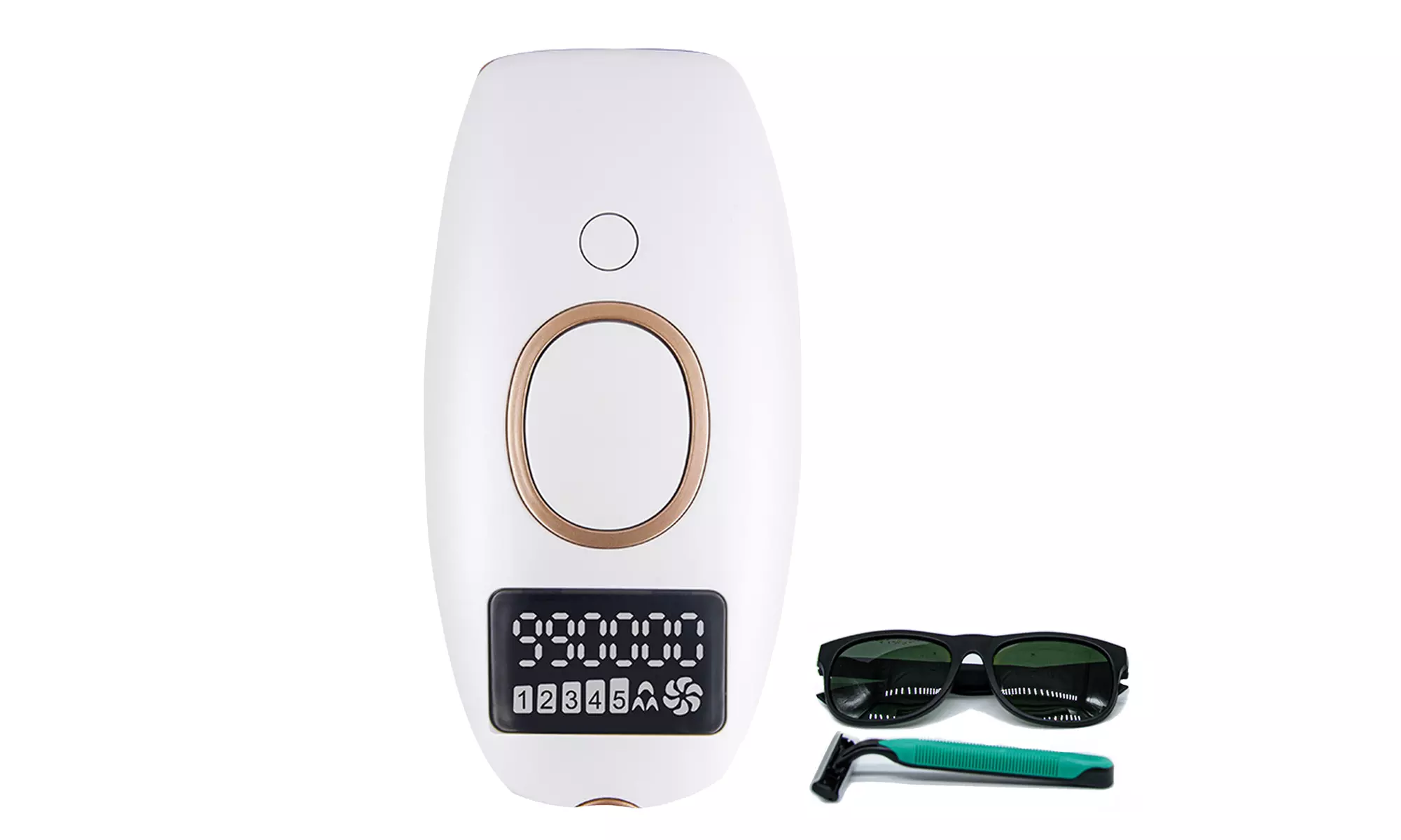 IPL Hair Removal Laser Epilator With LCD Screen 5 Gears 999999 Flashes Depilator - Second Medium