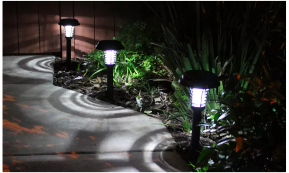 BlueDot Trading LED Solar Pathway Lights with UV Bug Zapping (Set of 2) - Primary Image