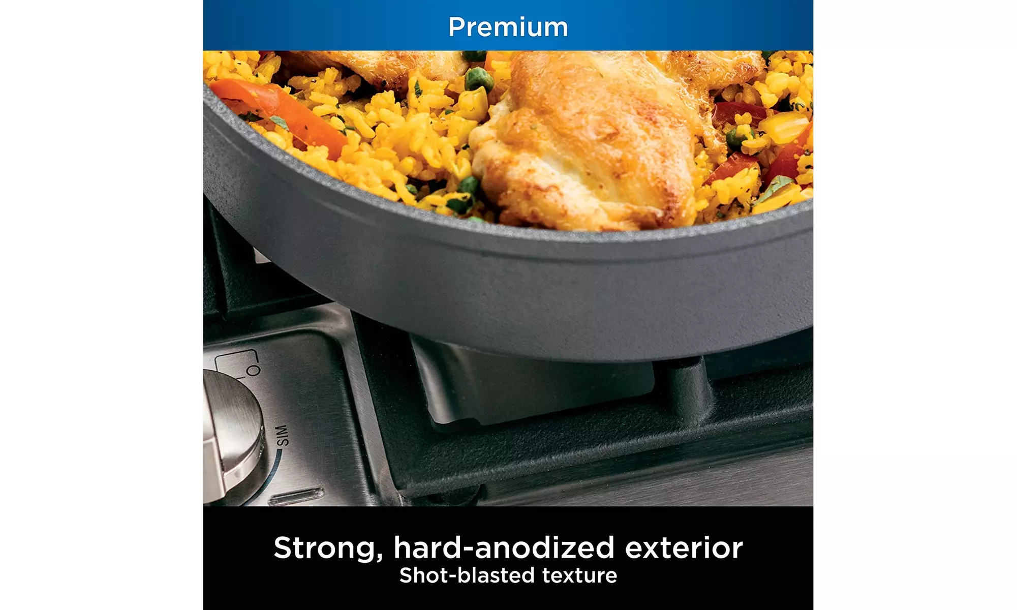Ninja C30026 Foodi NeverStick Premium 10.25 Inch Fry Pan (Slate Grey)- New