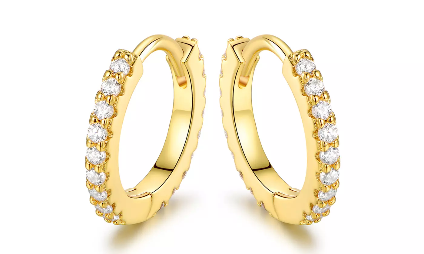 18K Gold Plated Hoop Earrings - Primary Image