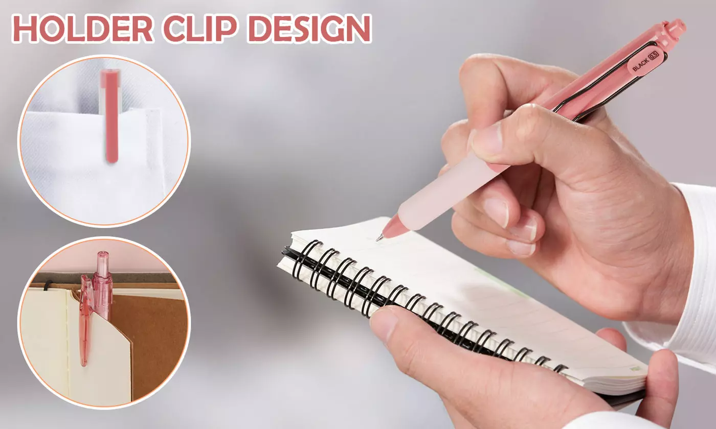 Pastel Gel Pens Set Cute Retractable 0.5mm Fine Point Smooth Writing Pens 7Pcs