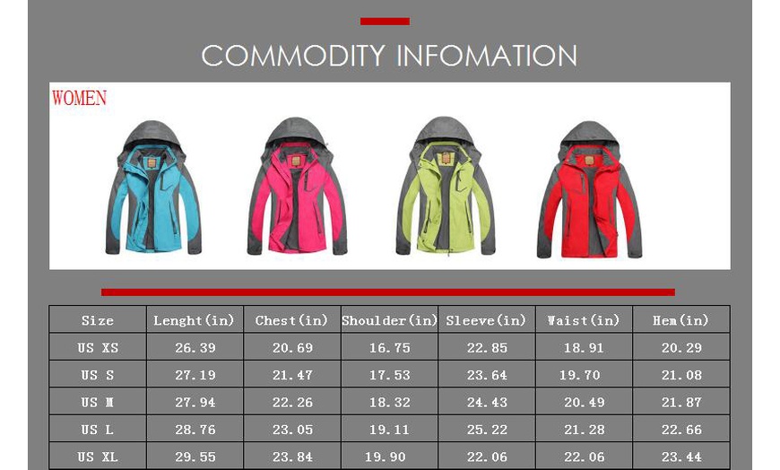 Image 2: Sun Women Hooded Windproof Waterproof Lightweight Rain Jacket
