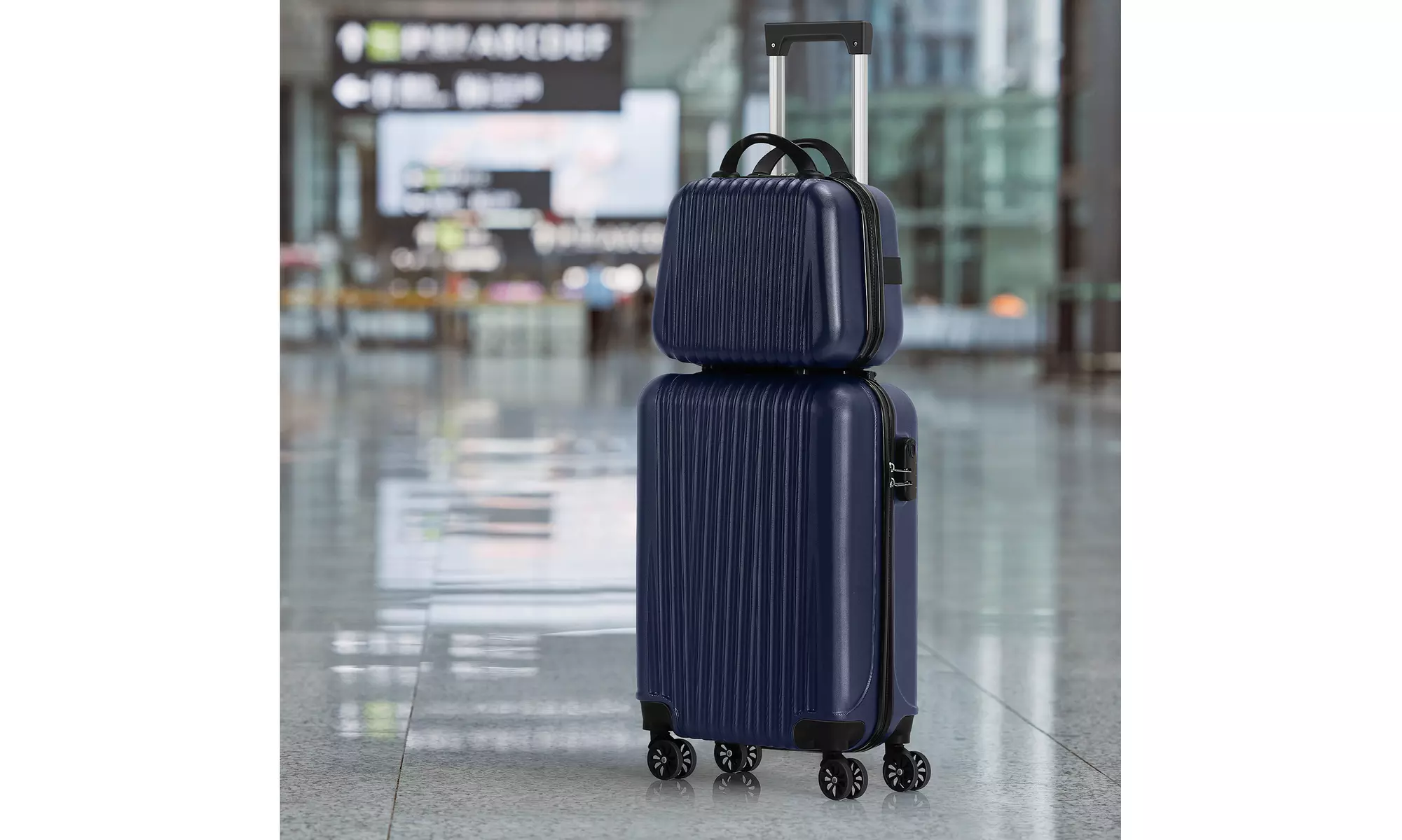 Dual Spinner Hard-Sided Carry-On Two-Piece Luggage Set