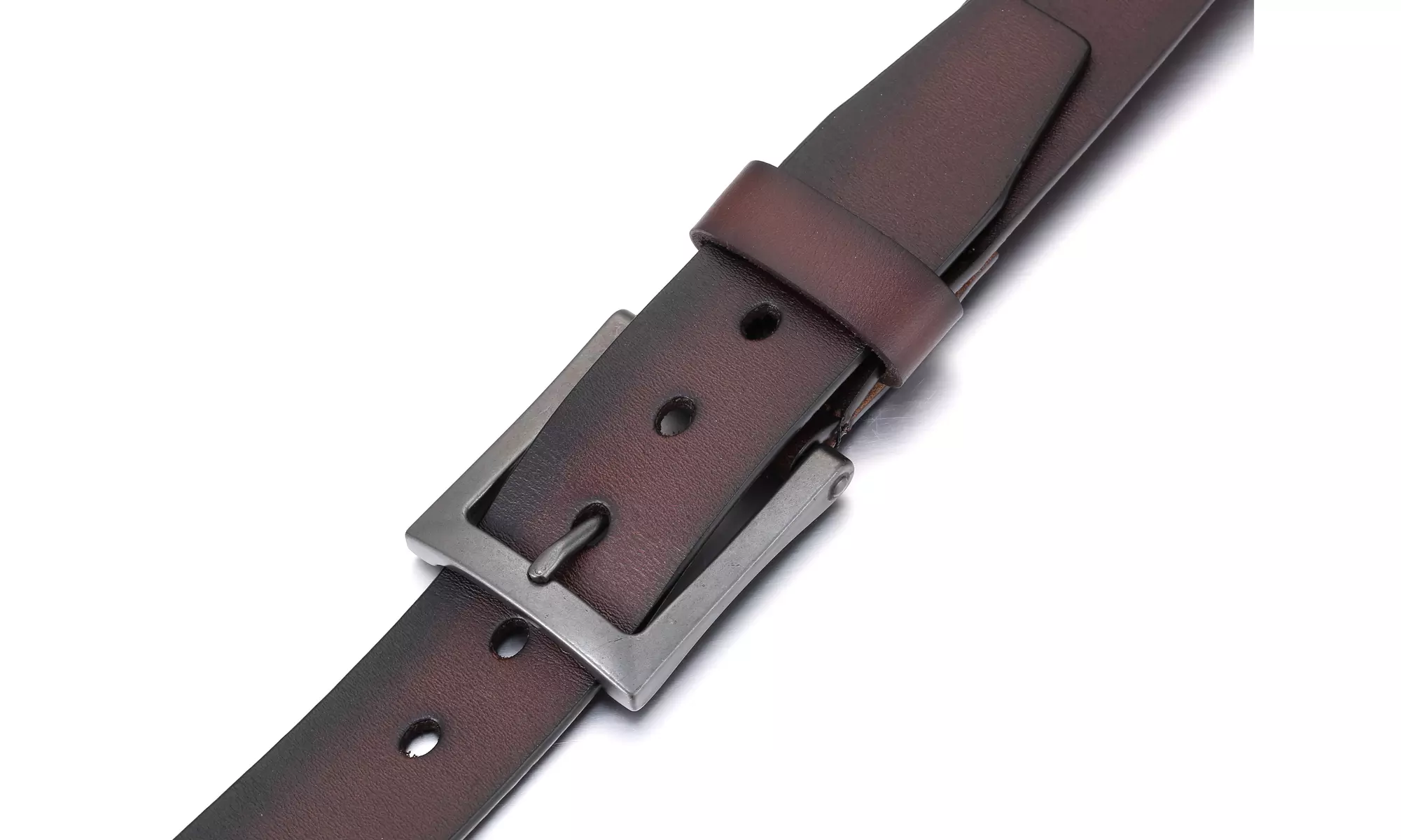 Mio Marino Men's Genuine Leather Belt, Classic Jean Style, 1.5" Width