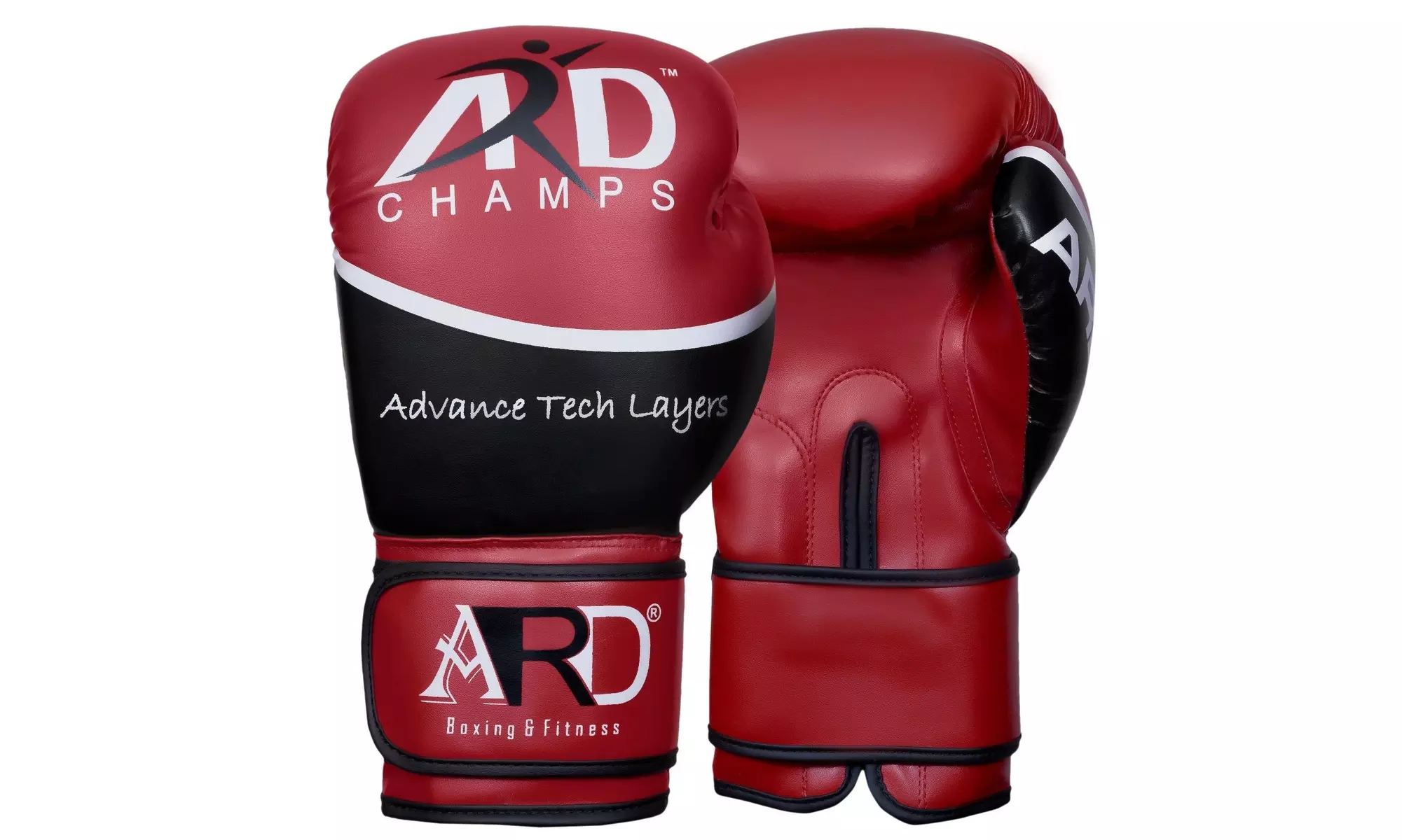 ARD Art Leather Boxing Gloves Fight Punching Bag MMA Muay Thai Kickboxing- Red - Primary Image