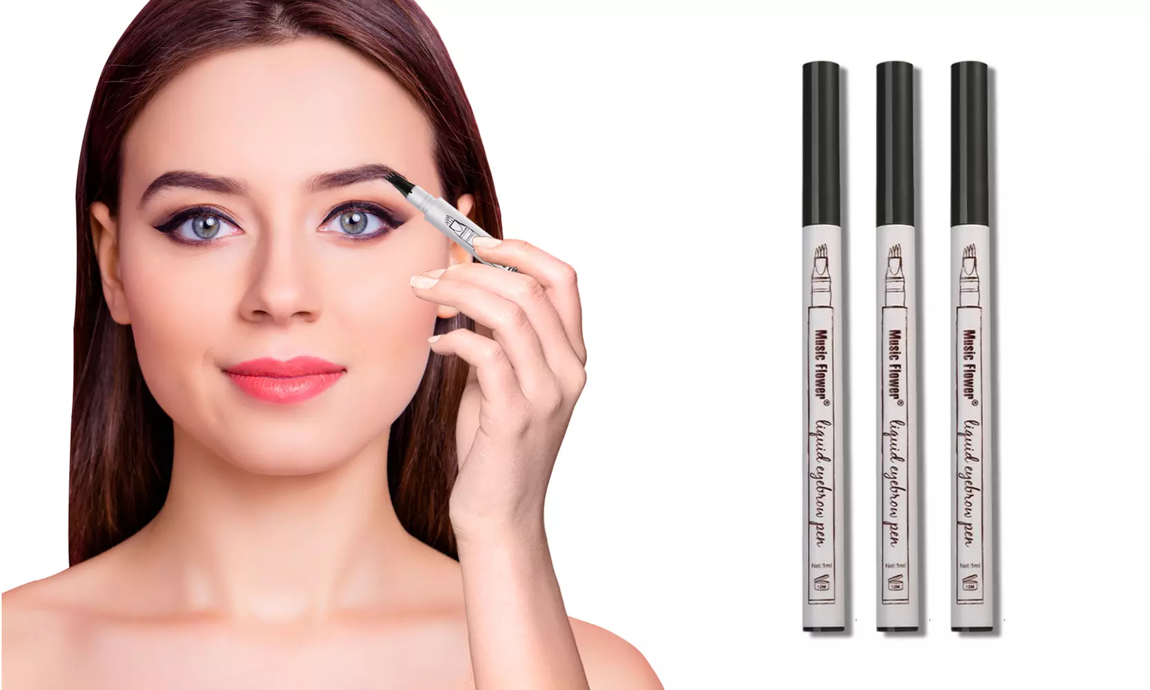 Tattoo Eyebrow Pen Ink Gel (3-Pack) - Second Medium
