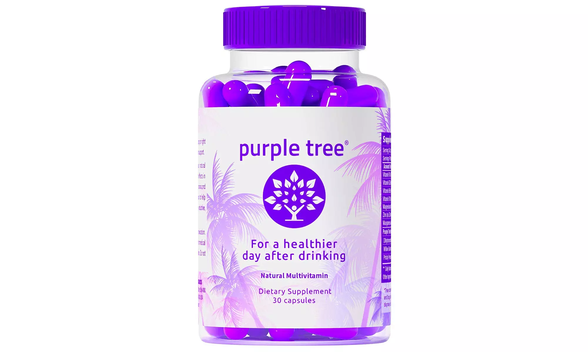 Purple Tree Hangover Cure & Prevention Pills 30 Pills - Primary Image
