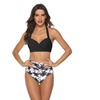 Image 2: Women's Sexy Print Backless Bikini Sets High Waist Swimwear Swimsuit