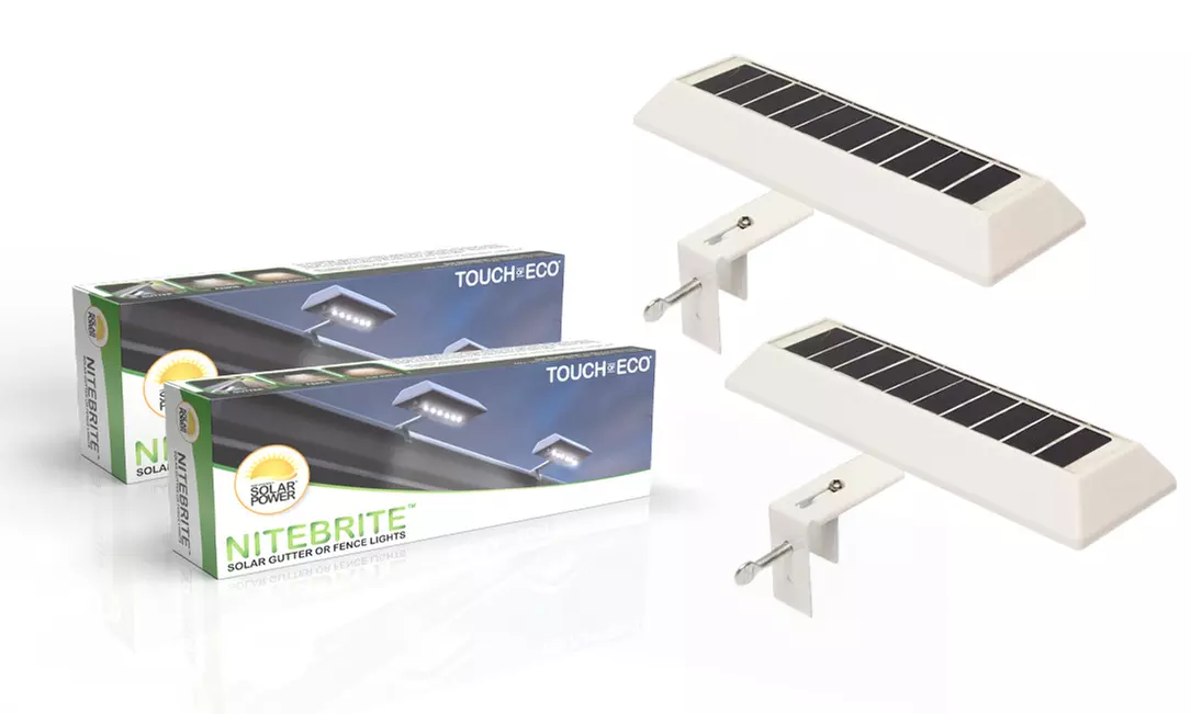 Nitebrite Solar Motion Detector Outdoor LED Lights (2, 4, or 10-Pack)