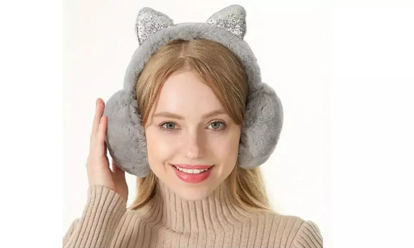 Fuzzy Cat Ear Winter Earmuffs - Multiple Options