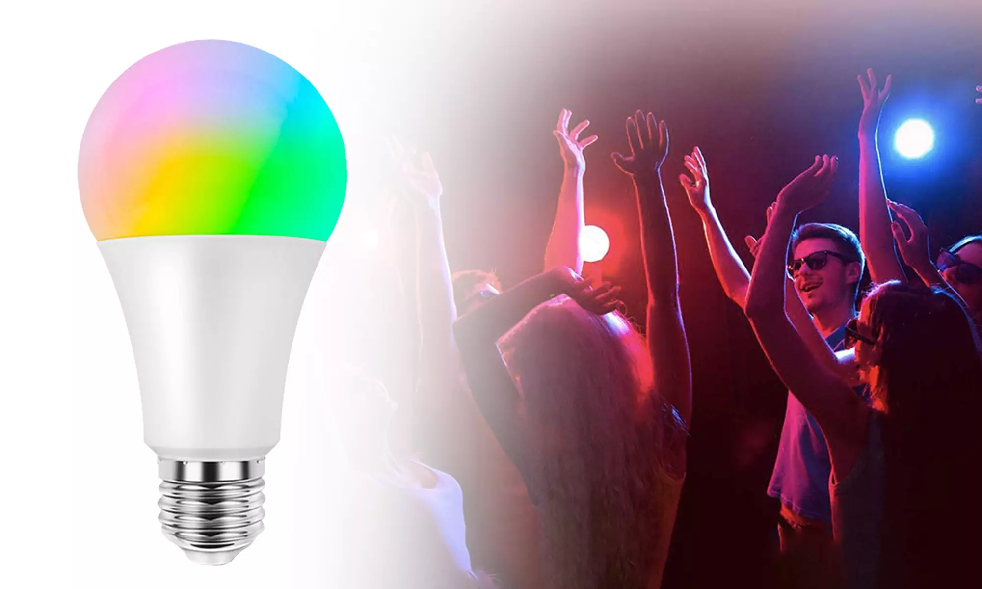 Smart Wifi Light Bulb with Smartphone Controlled Multicolored Color Changing - Primary Image