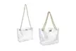 Clear Handbag Transparent Tote Shoulder Bag Multi-function Chain Turn Lock  - Second Medium