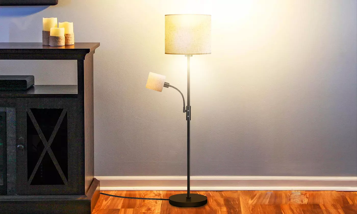 iMounTEK Mother Daughter Floor Lamp Modern Standing Floor Lamp 2-LED Lights Lamp - Primary Image