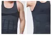 Men's Compression Slimming Under Shirt - Black  - Second Medium