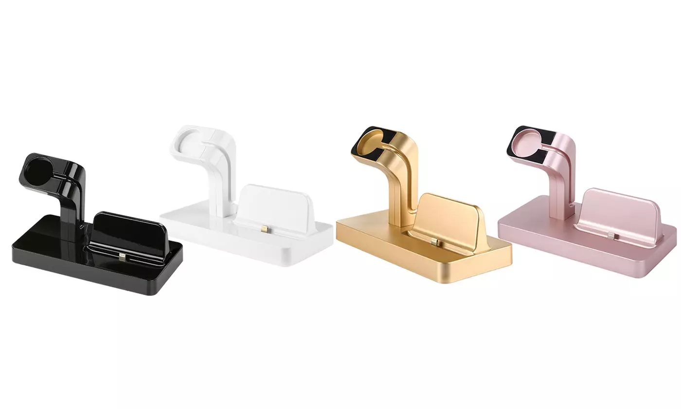 iMounTEK 2-In-1 Charging Stand Dock Station Charger for Apple Watch and iPhone - Primary Image