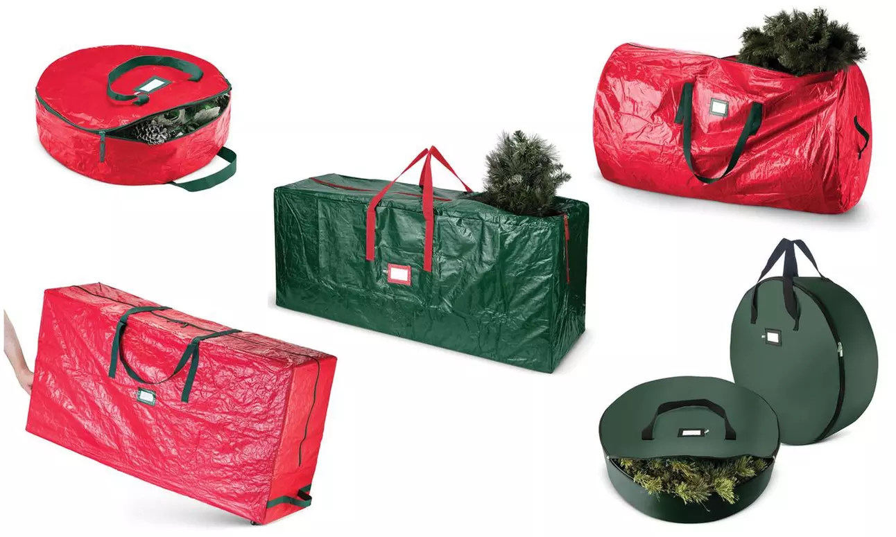 Christmas Tree, Wreath, & Holiday Decor Storage Bags: Multiple Sizes Available   - Primary Image
