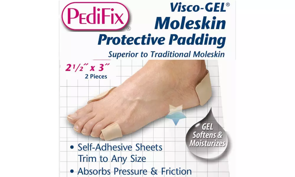 PediFix Visco-GEL Moleskin Protective Padding - 2.5In x 3In - Primary Image